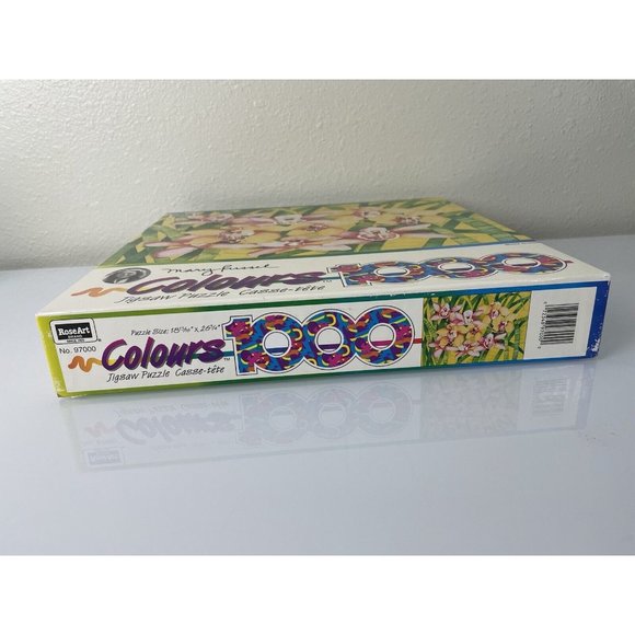 Vintage 1994 RoseArt Sealed Mary Russel Colours “Winter Orchids” 1,000 pc Puzzle - Picture 6 of 11